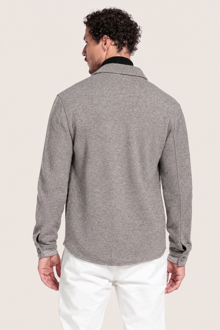 Wolblend Overshirt - Lichtgrijs
