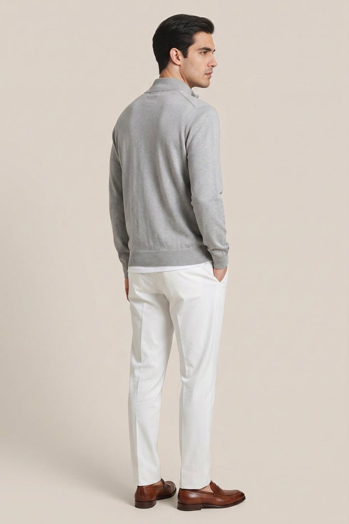 Merino Full Zip Vest - Grey