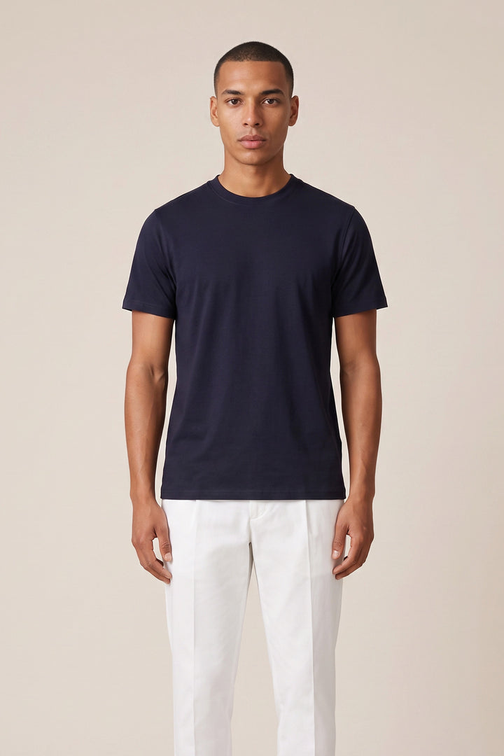 Liquid cotton T-shirt - Navy