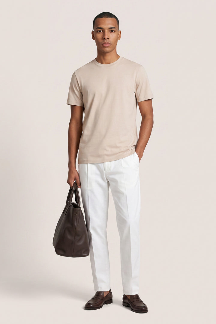 Liquid cotton T-shirt - Beige