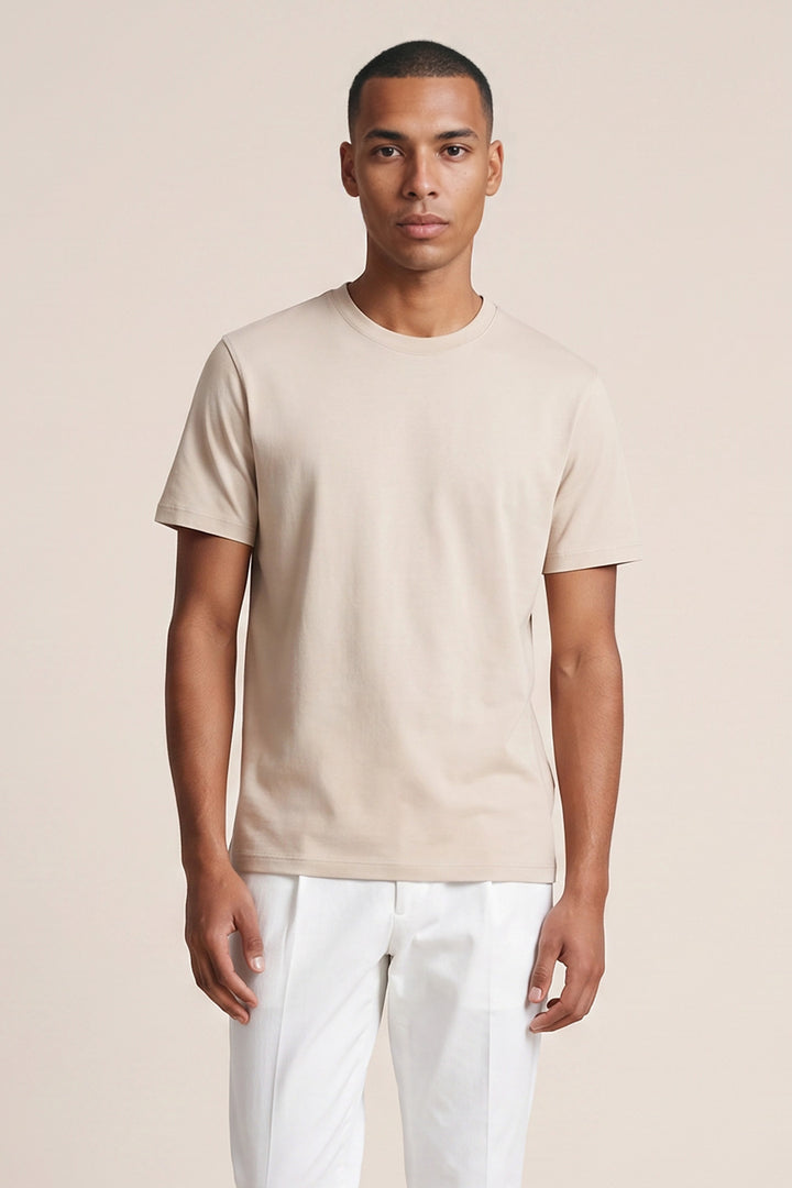 Liquid cotton T-shirt - Beige