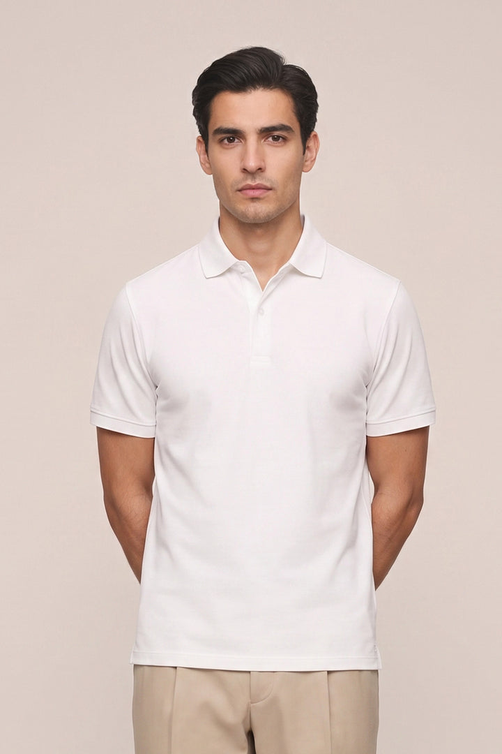 Liquid Cotton Polo - Wit