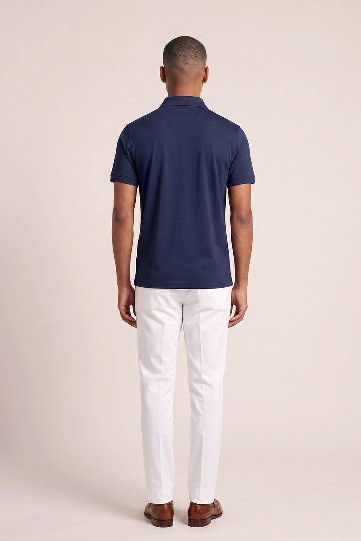 Liquid Cotton Polo - Navy