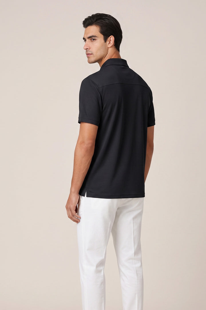 Liquid Cotton Polo - Black
