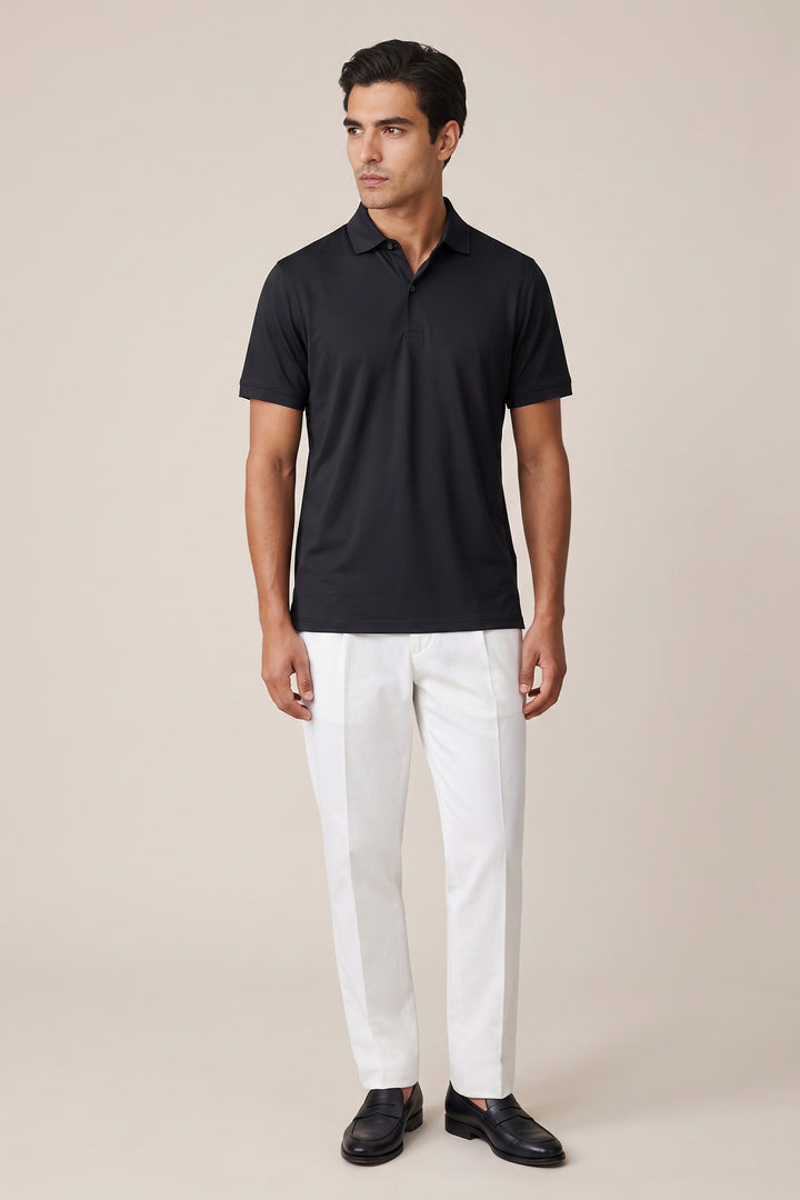 Liquid Cotton Polo - Black