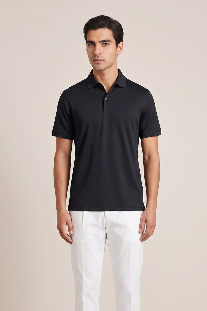 Liquid Cotton Polo - Black