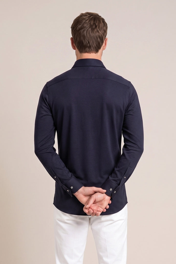 Liquid Cotton Overhemd - Navy