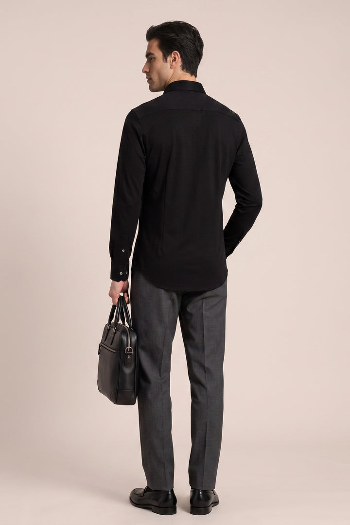 Liquid Cotton Shirt - Black