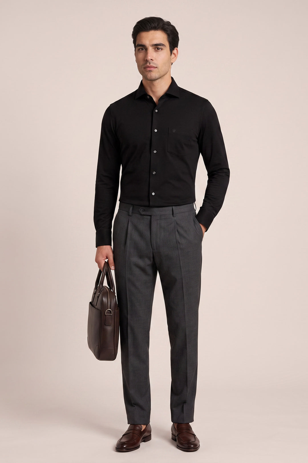 Liquid Cotton Shirt - Black
