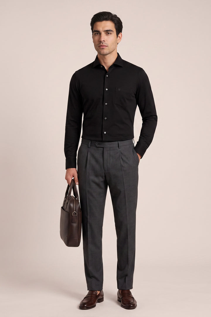 Liquid Cotton Shirt - Black