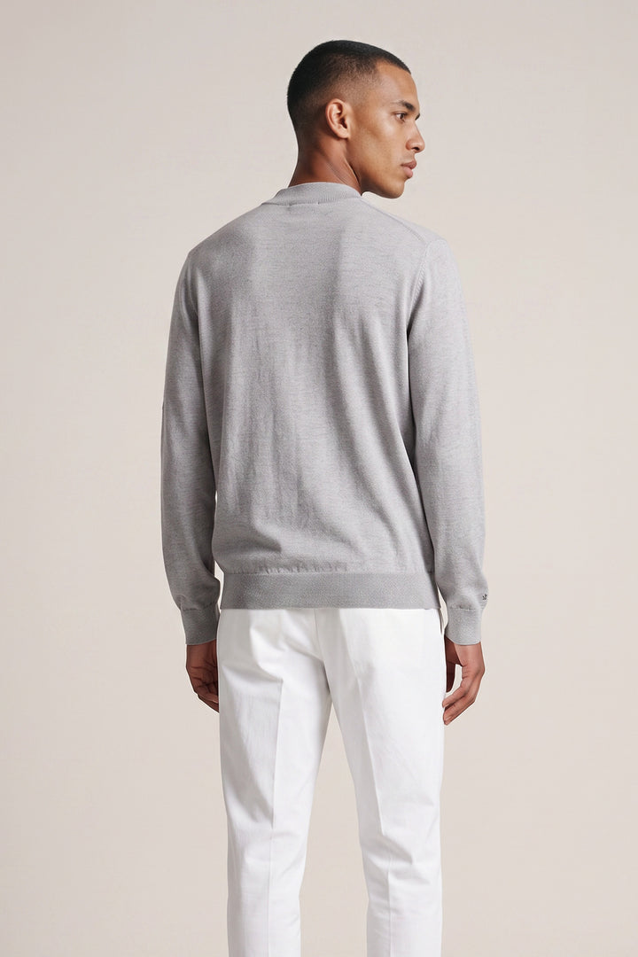 Merino V-neck Pullover - Grijs