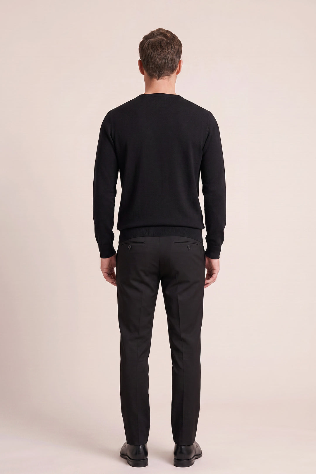 Merino Crew Neck Pullover - Zwart