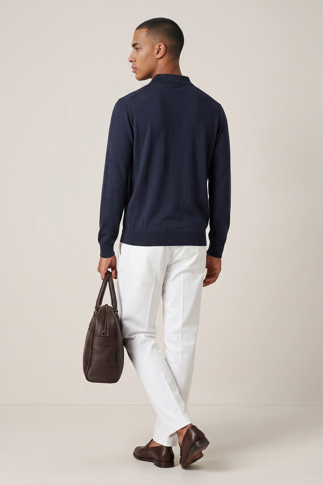Merino Longsleeve Pullover - Navy