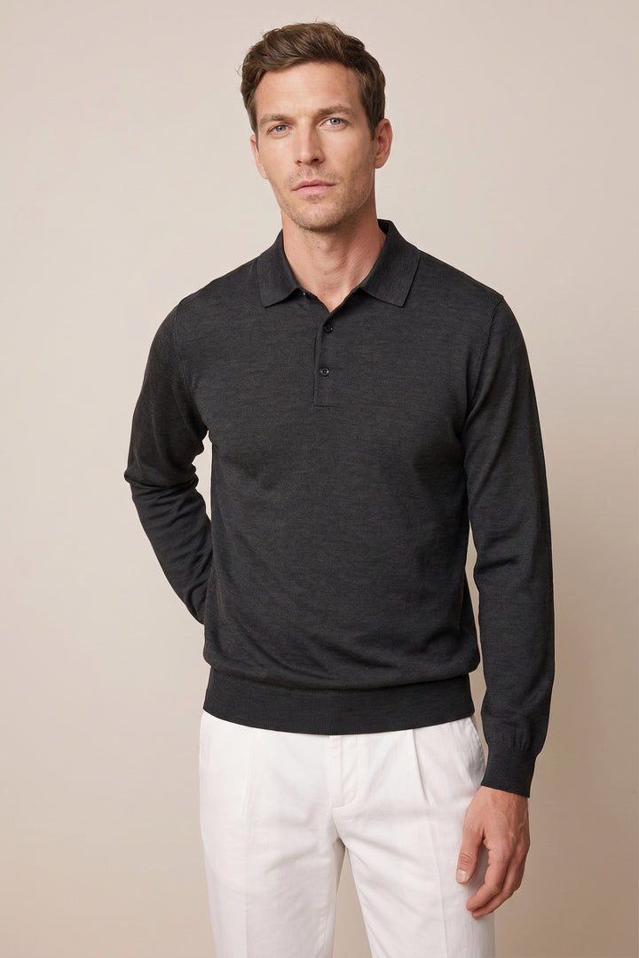 Merino Longsleeve Pullover - Black