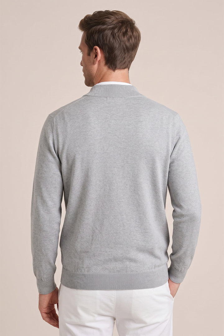 Merino Half Zip Pullover - Grijs