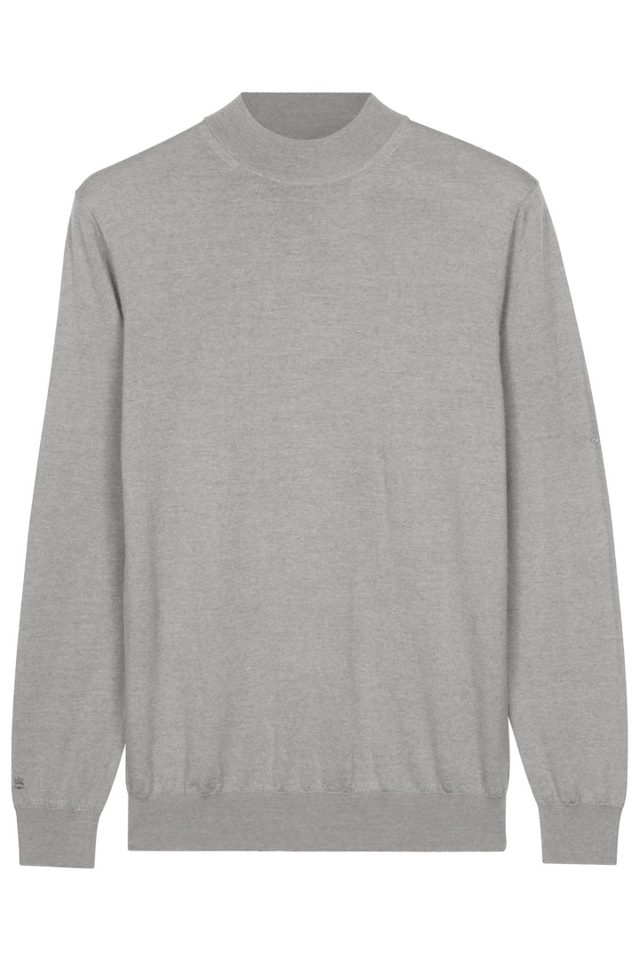 Merino Mock Neck Pullover - Grijs