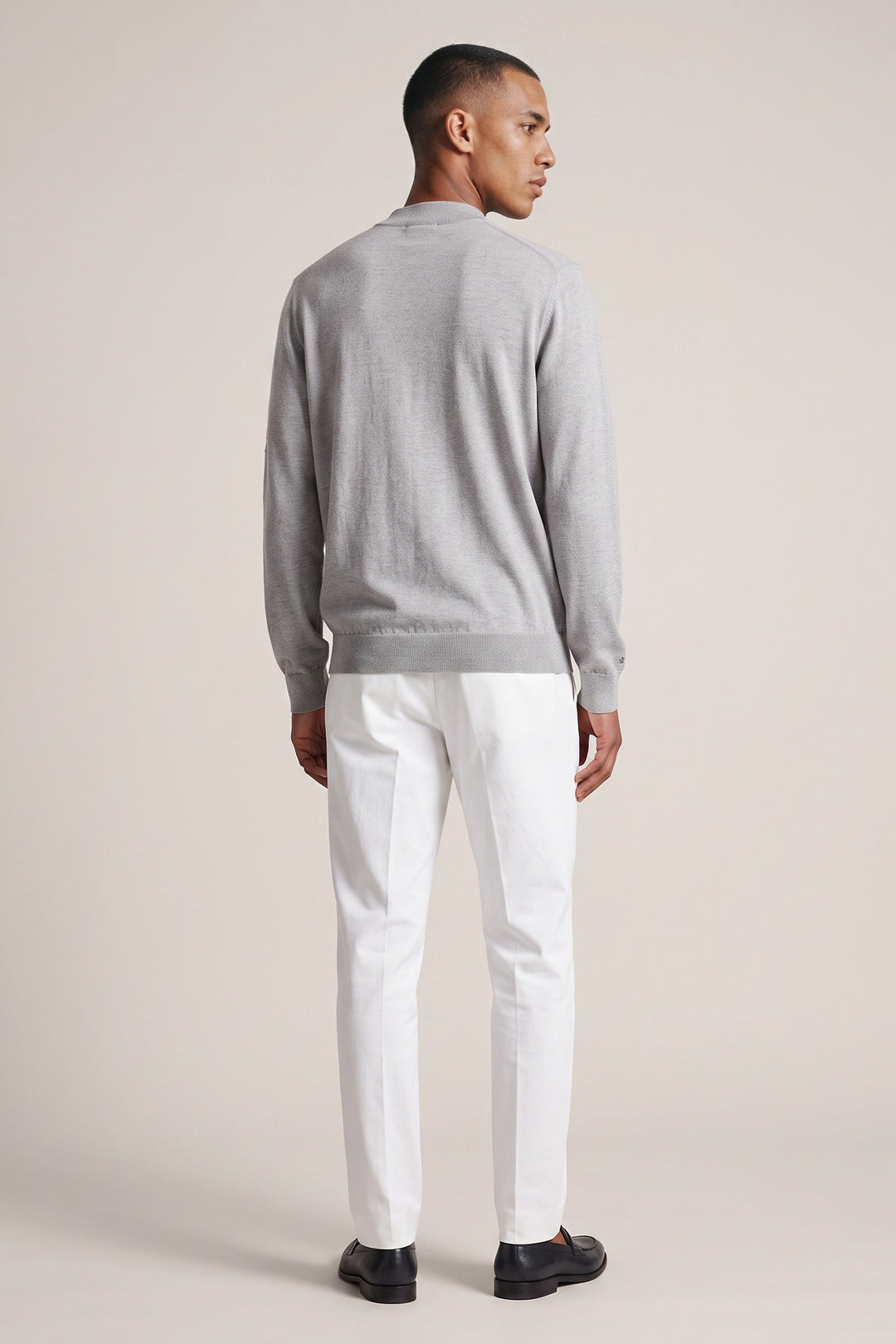 Merino Mock Neck Pullover - Grijs